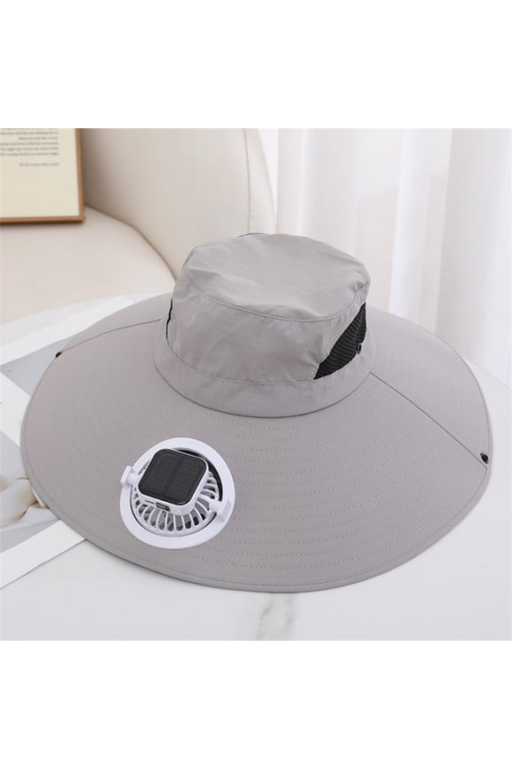 Women's Solar Powered Fan Visor Hat with LED Display Sun Protection Mesh Face Shield Breathable Fabric Outdoor Hiking Camping Fishing