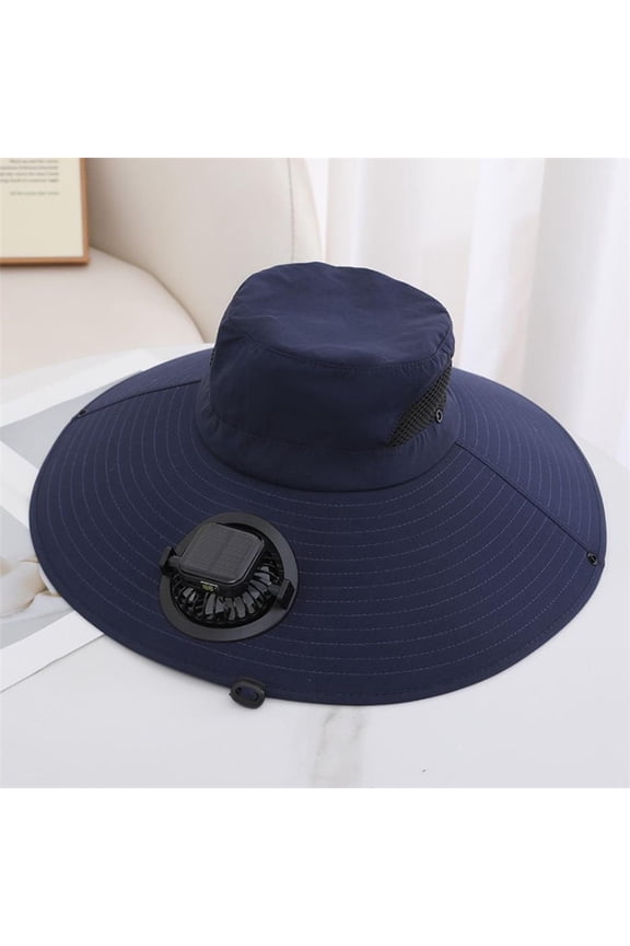Women's Solar Powered Fan Visor Hat with LED Display Sun Protection Mesh Face Shield Breathable Fabric Outdoor Hiking Camping Fishing