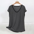 thumbnail image 1 of EazyTech Women's V-Neck Striped Sleeveless Top Summer Casual Loose Fit Modal Blouse, 1 of 5