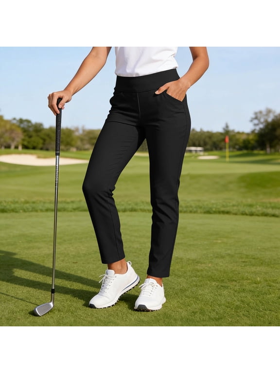 Womens Ankle Pants High Waist Stretch Straight Leg Pull On Pant Business Work Gym Casual Straight Leggings