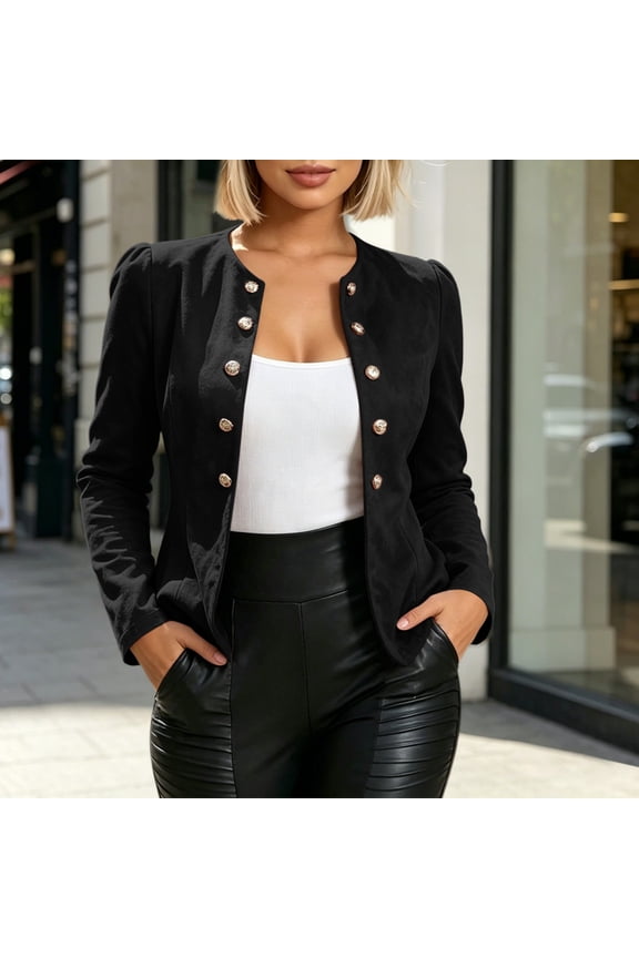 Womens Cropped Faux Suede Leather Jackets Fall Fashion 2026 Outfits Winter Clothes Open Front Coat Outerwear