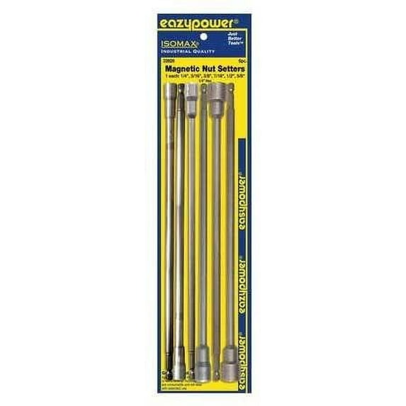 Eazypower 1 each 1/4in. - 5/8in. x 12 inch Magnetic Nut Setters, 6 pc
