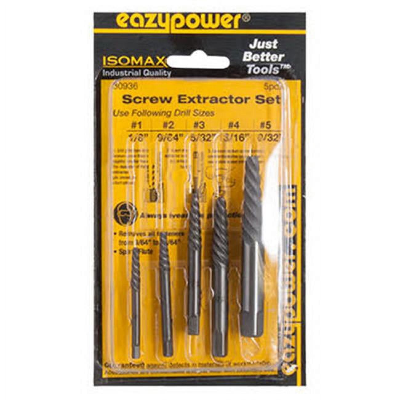 Eazypower 244568 Screw Extractor Set, 5 Piece - Walmart.com