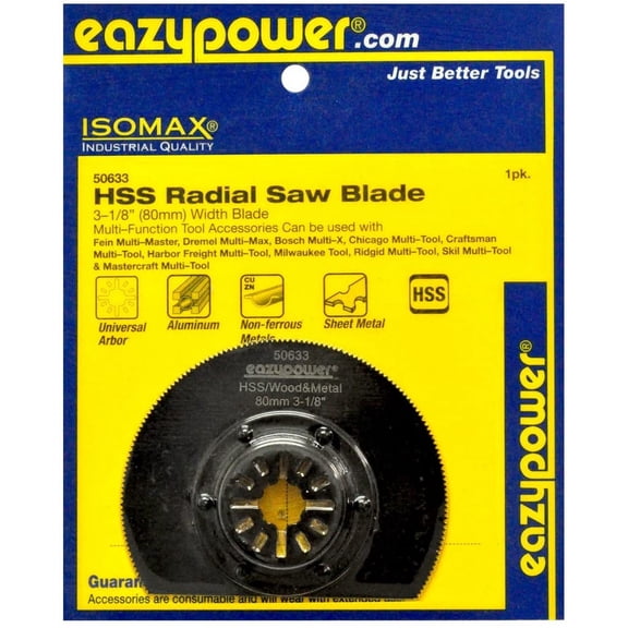 Eazypower 31/8 (80mm) CRV Radial Saw, 1 pack Blades