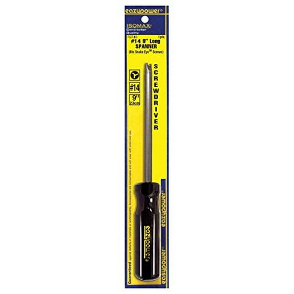 Eazypower 79745 1PK #14 Spanner Security Isomax 9" Screwdriver-Snake Eye Screw