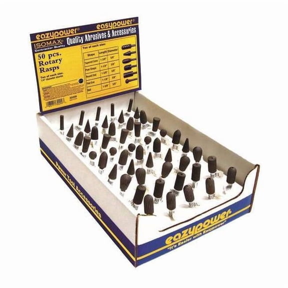 Assorted Rotary Rasp Kit,50 Pieces 30299