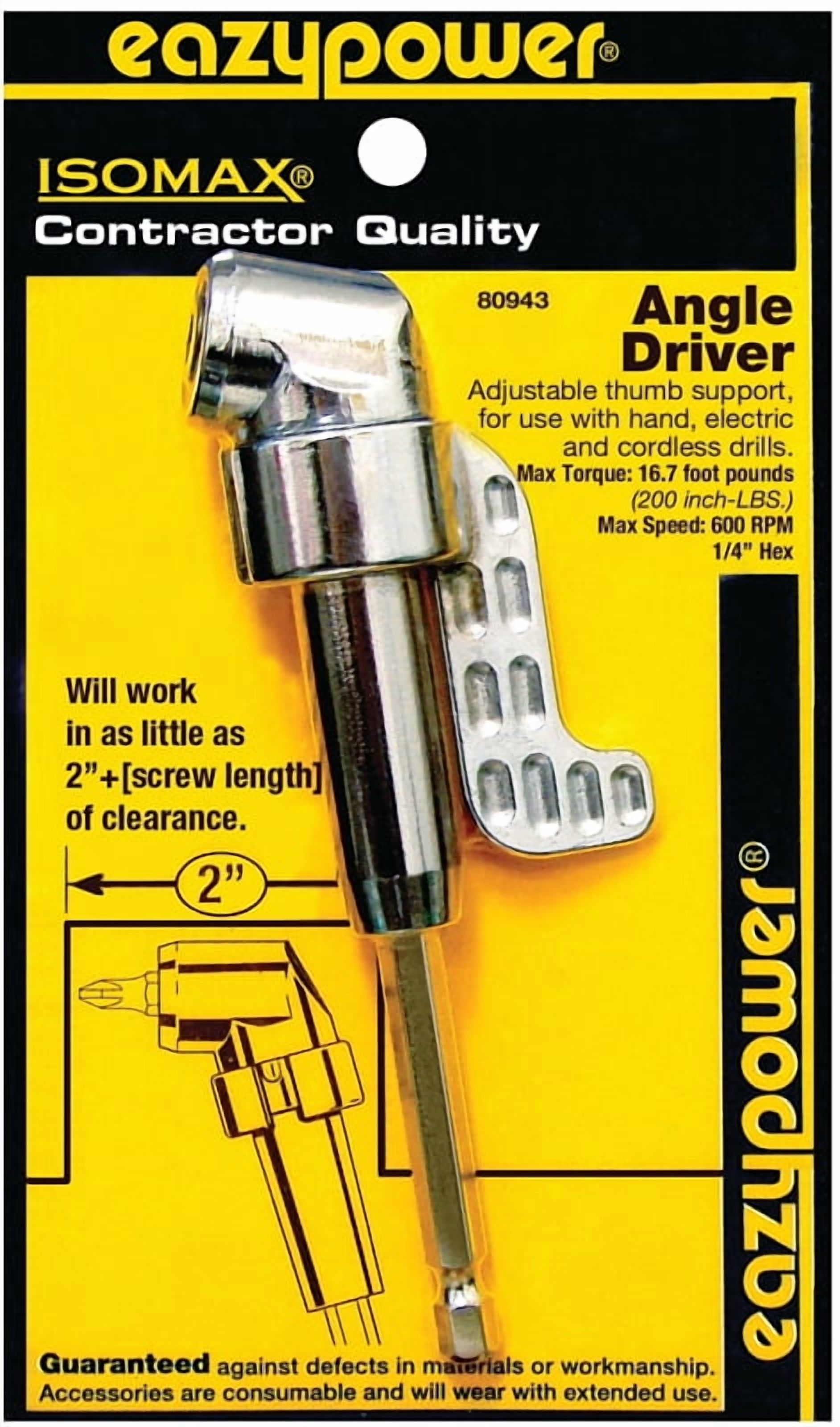 Eazypower Hex Offset Angle Driver, 1/4in, 1pk - Walmart.com