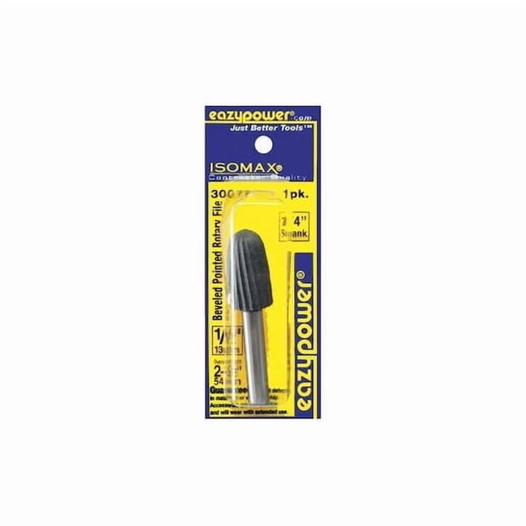 Beveled Pointed Rotary File,1/2in.,1pcs. 30077