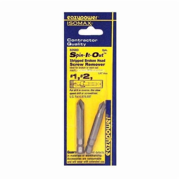 Eazypower Screw Extractor Set,2pc,HSS,PK2 82680