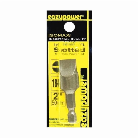 Eazypower, Slotted Power Bit, No.18-20, 2", Model 80372, High-Torque, Precision Fit, Durable Steel for Screwdriving