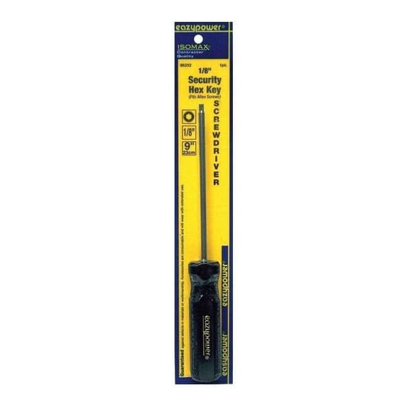 Eazypower Tamper Resistant Hex Screwdriver 1/8 in Round 86252
