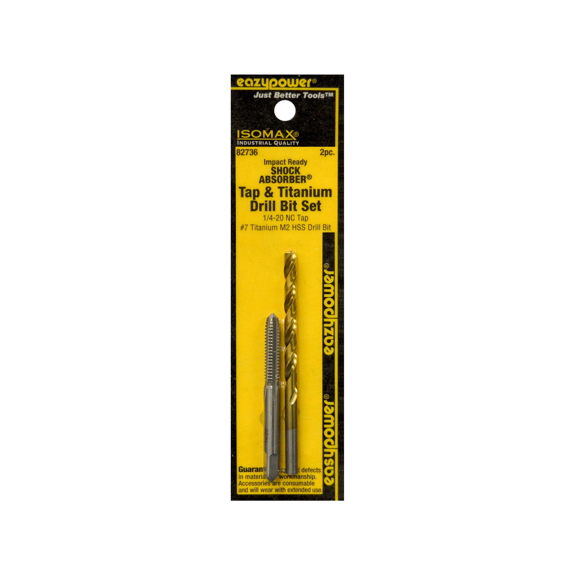 Eazypower Tap and Titanium Drill Set,1/420NC,2Pc