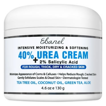 Ebanel 40% Urea Cream & 2% Salicylic Acid 4.6oz Callus Remover Foot Cream For Dry Cracked Skin