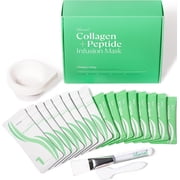 Ebanel Collagen Peptides Wash-Off Face Mask Set, Instant Skin Tightening, Brightening, 8 Pack