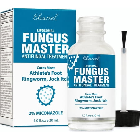 Ebanel Antifungal Cream Miconazole Athletes Foot Treatment, Cures Fungal Infection Leading to Nail Fungus, Jock Itch Cream with Undecylenic Acid, Tea Tree & Manuka Oil, Fast Itch Relief for Ringworm