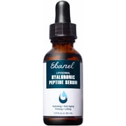 Ebanel Hyaluronic Acid Serum for Face with Peptides, Hydrating Age-Defying Serum with Vitamin C, E, B5, Niacinamide, Aloe, Jojoba Oil & MSM, Helps Visibly Plump, Firm & Smooth Skin, Supports Even Ton