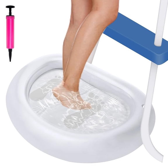 EBaokuup 1 Pack Inflatable Pool Ladder Foot Bath Basin for Clean Feet & Spa
