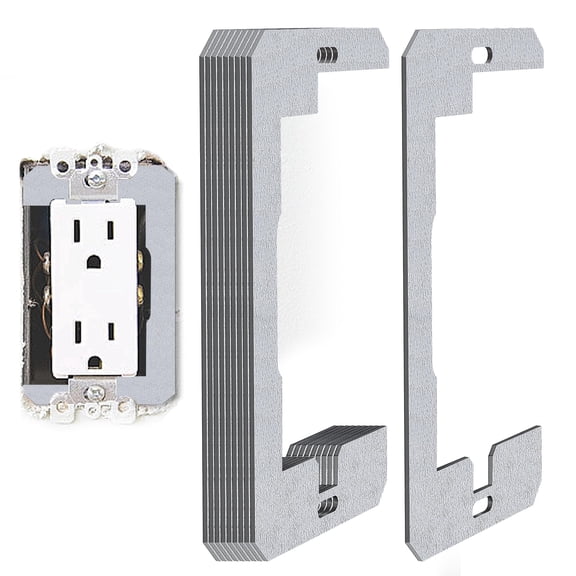 EBaokuup 10 Pcs Metal Wall Plate Spacers, Electrical Outlet Box Leveling Shims for Switch & Outlet Plates