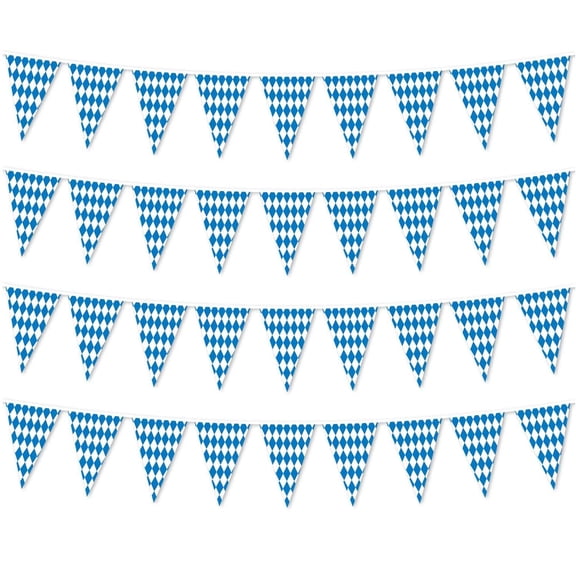 Ebaokuup 131FT Oktoberfest Bavarian Pennant Banner, 4-Pack German Party Decor