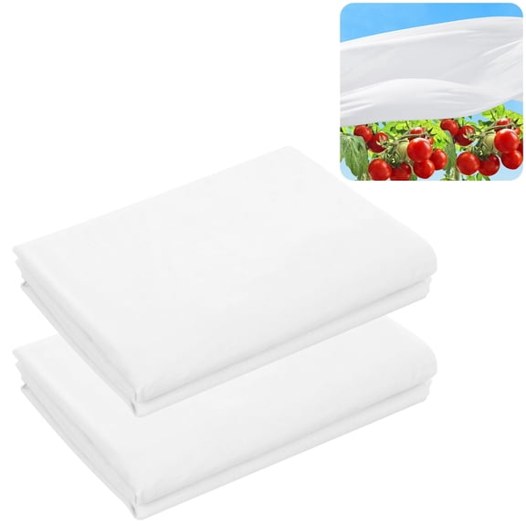 Ebaokuup 2-Pack 20 x 10 ft Non-Woven Plant Shade Cloth, White Light Refraction Sunshade for Vegetable Rows