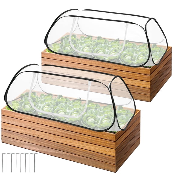 Ebaokuup 22in x 45in Plastic Polyester Insect Mesh Plant Cover with Breathable (2 Pack)