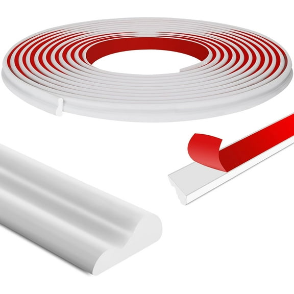 Ebaokuup 20 Ft x 0.9''Wall Decoration Molding Trim,Self-Adhesive 3D Chair Rail Panel Molding, Flexible DIY Wall Trim for Wall Mirror Window Frame and Home Decoration