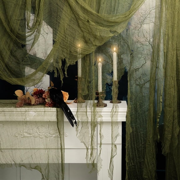 Ebaokuup 200" x 36" Green Halloween Cheesecloth for Haunted House Decor