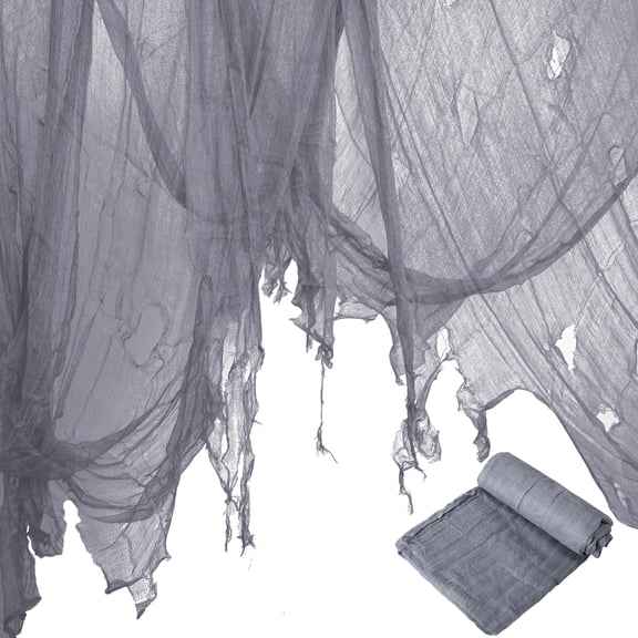 Ebaokuup 200" x 40" Halloween Gray Creepy Cloth, Haunted House Gauze Decor