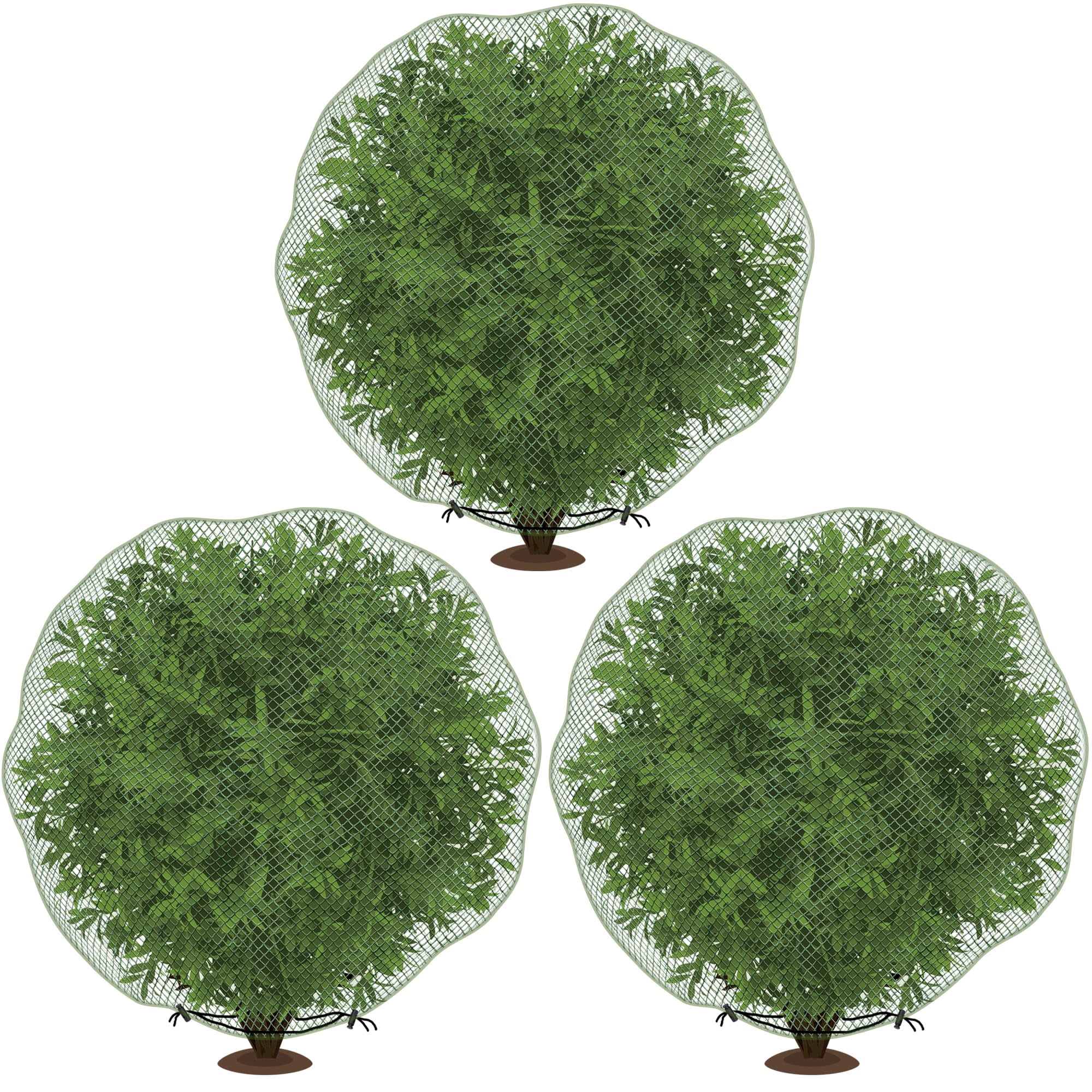 Ebaokuup 3 Pcs 7.8' x 7.8' Deer Netting Covers for Shrubs & Garden Plants