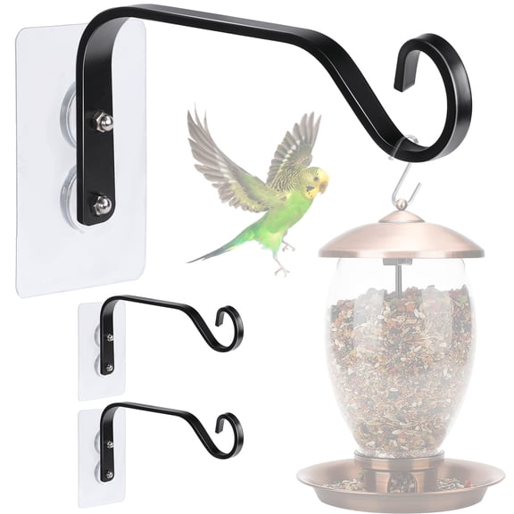 Ebaokuup 3 Pcs Window Bird Feeder Hooks for Feeders, Wind Chimes & Plants
