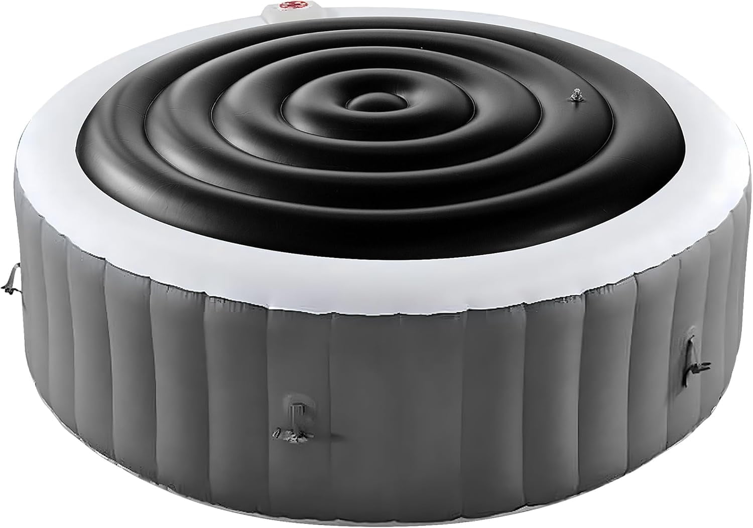 Ebaokuup 4.5' Round Inflatable Hot Tub Cover, Foldable Rainproof Black