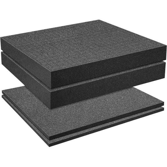 Ebaokuup 4 Pcs Pick Apart Foam Inserts, 2 Sizes 12" Pluck Cube Sheet for Cases Storage