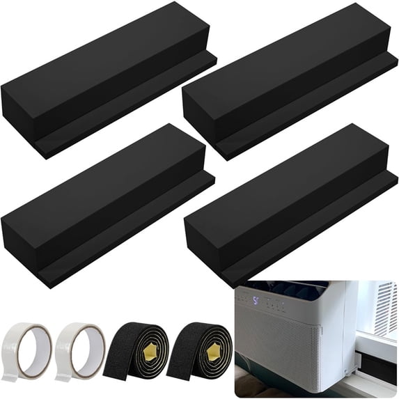 Ebaokuup 4 Pack Air Conditioner Foam Block, Window AC Side Foam Block ...