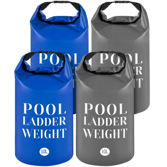 Ebaokuup 4 Pcs 10L Fillable Pool Step Sand Bags, 500D PVC with Handle