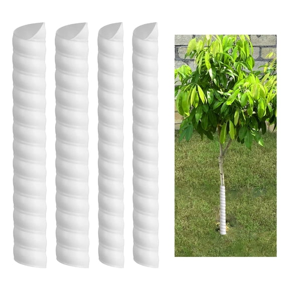 Ebaokuup 4 Pcs 2 Size Plastic Spiral Tree Guards for Sapling Protection