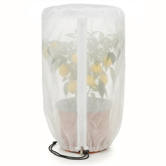Ebaokuup Rounded Top Plant Shade Cover, 47 in x 32 in White Light Refraction Sunshade Cloth for Fruit Trees