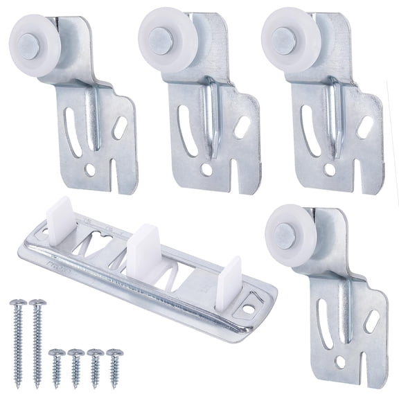 Ebaokuup 5 Pcs Sliding Closet Door Roller Kit, Top-Hung Roller Replacement
