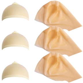 Ebaokuup 6 Pcs Latex Bald Caps with Wig Cap for Halloween Costume