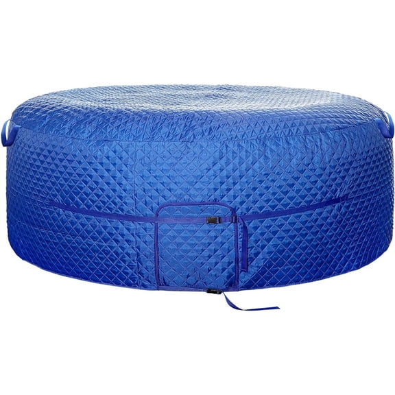 Ebaokuup 71'' x 27'' Insulated Inflatable Hot Tub Thermal Cover, Energy Efficient Hot Tub Cover with Handles and Straps, Portable Hot Tubs Spa Full Coverage for Keeping Warm and Dustproof (Blue)