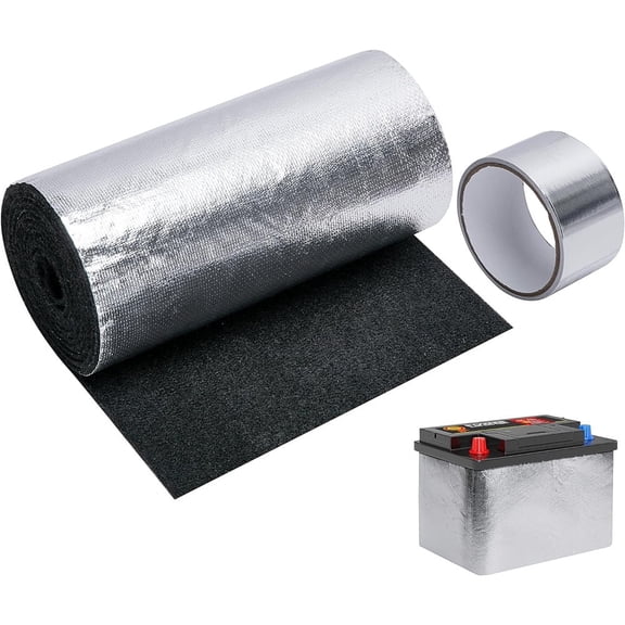 Ebaokuup 82.6 x 7 Inches Car Battery Insulation Kit,Universal Battery Blanket for Cold Weather Protector,Car Battery Insulation Cover for Vehicle Truck RV Batteries,1 Set