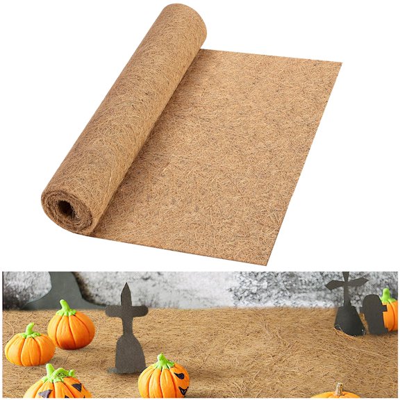 Ebaokuup Halloween Village Accessory Mat, 43.3" x 15.7" Spooky Landscape Display Mat