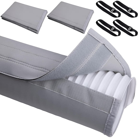 Ebaokuup Insulated Hose Cover for Portable Air Conditioners, Universal, 5-5.9 inch Diameter, 60 inch Length, Polyurethane (PU) & Thermoplastic Elastomer (TPE), 1 Count, 1 PCS, Black