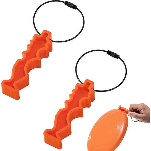 Ebaokuup2Pcs Disc Golf Repair Tool, Portable Disc Golf Edge Maintenance Tool, Sports Flying Disc Tool for Scratch Stains Repair Polishing,2 Pcs-Orange