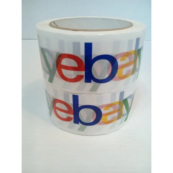 Ebay Packaging Tape 2 Rolls 2" X 75 Yards Each Free Shipping Multi Colored Logo