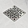 thumbnail image 1 of Ebbe Unique Square Shower Drain Grate Splash - Stainless Steel - Brushed Nickel, 1 of 4