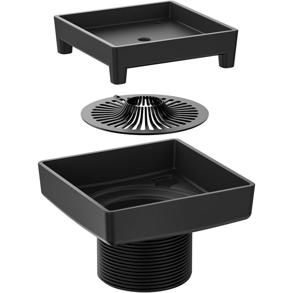 Ebbe America Etid-4 Rough-In 4" Legacy Shower Drain - Black