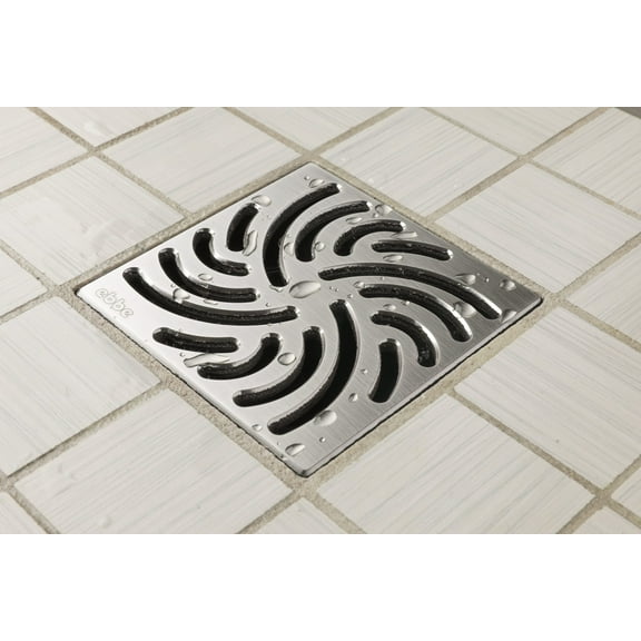 Ebbe Unique Square Shower Drain Grate Twister - Stainless Steel - Satin Stainless