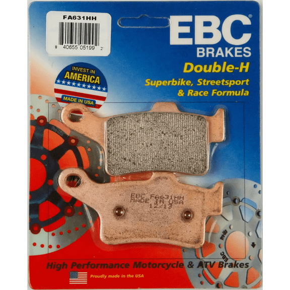 EBC Brakes FA631HH Double-H Series Sintered Disc Brake Pad, Black, 1x1x1