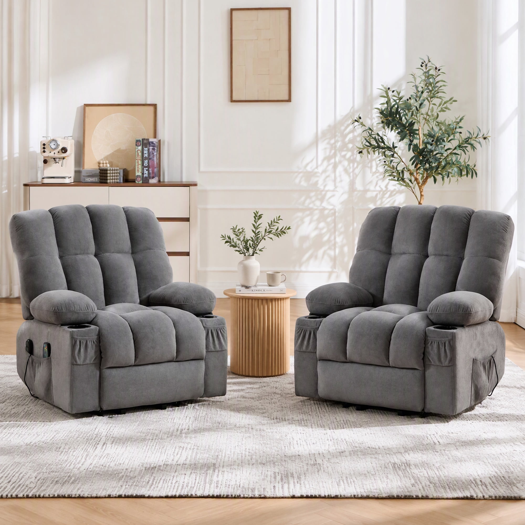 Wlmart Signs Ebello 2-Piece Power Lift Recliner Chair for Elderly with Massage and ...