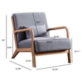 thumbnail image 1 of Ebello Home Inc Coastal Fabric Solid Print Accent Chair, Espresso Gray, 1 of 4